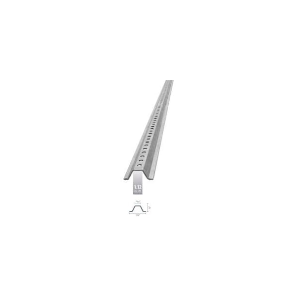 U-Channel Sign Post, 6'L, 1.12 lbs./ft., Galvanized Post, Holes 30" Down Post